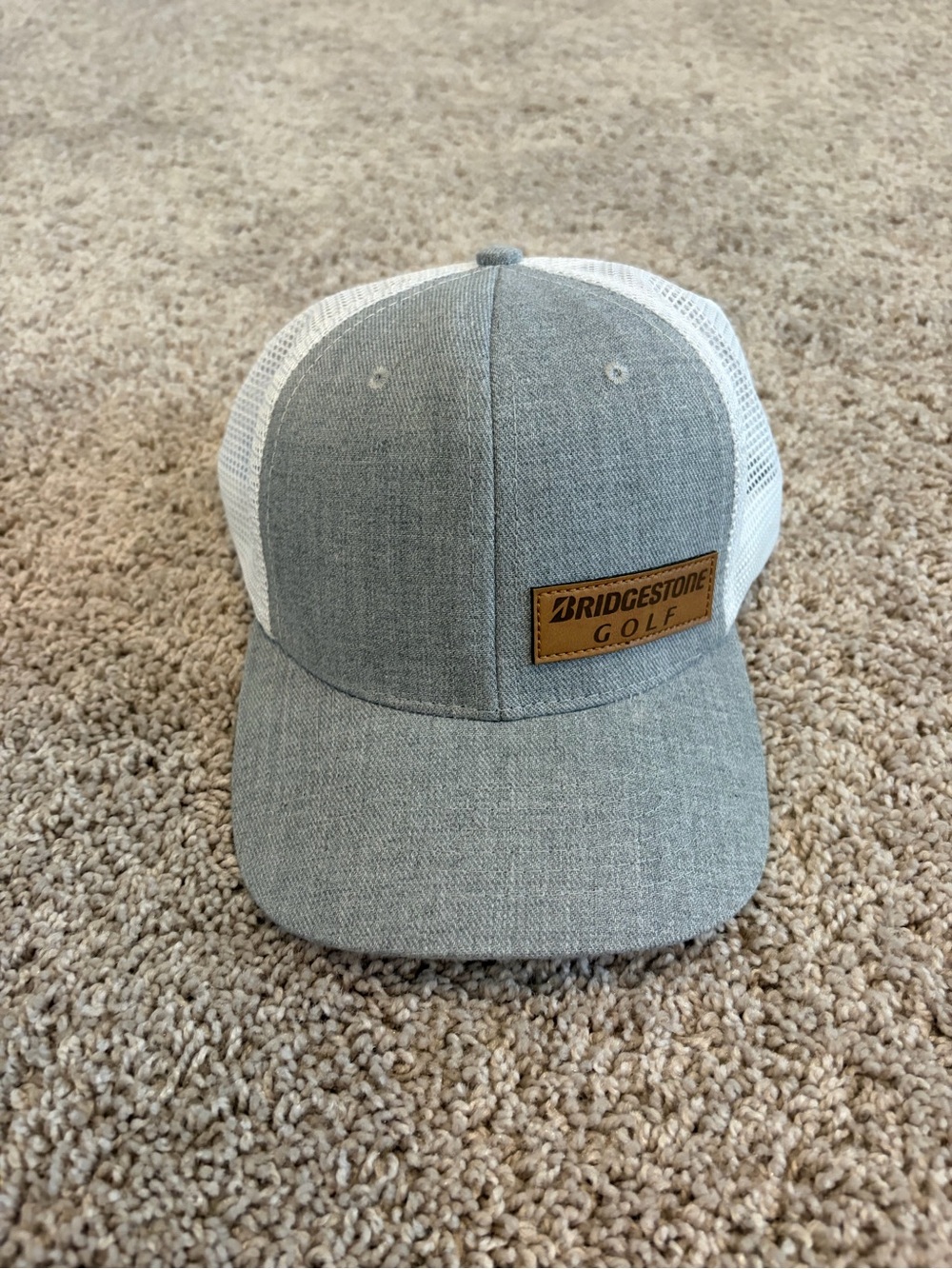 Bridgestone Golf Gray and White Trucker Cap